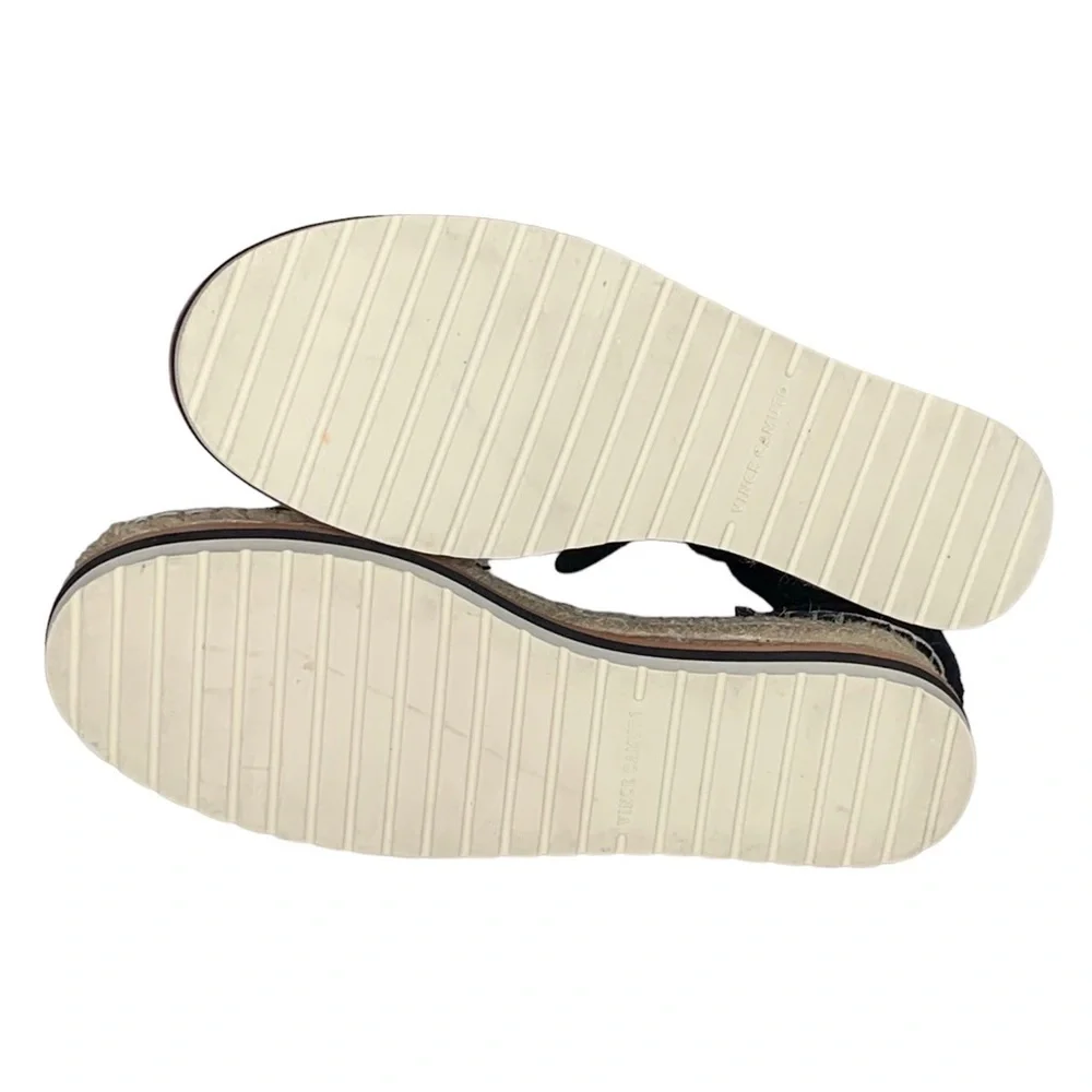 Vince Camuto espadrilles black suede zebra canvas sandal.‎ VC-Binadee Size 9M